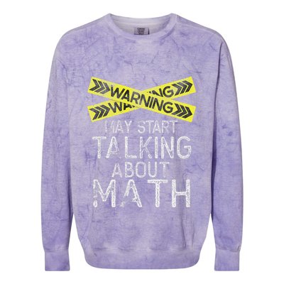 Funny Math Math Lover Math Humor Nerdy Math Colorblast Crewneck Sweatshirt