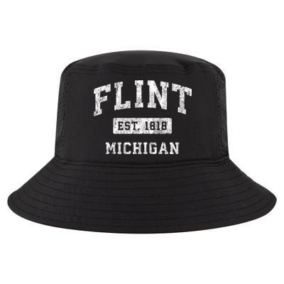 Flint Michigan Mi Vintage Established Sports Cool Comfort Performance Bucket Hat