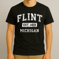 Flint Michigan Mi Vintage Established Sports T-Shirt