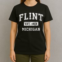 Flint Michigan Mi Vintage Established Sports T-Shirt