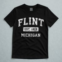 Flint Michigan Mi Vintage Established Sports T-Shirt