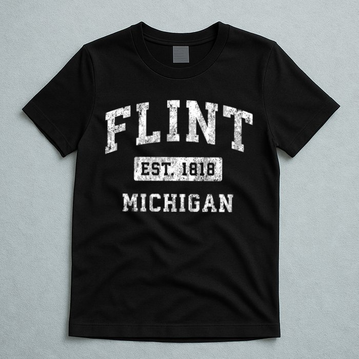 Flint Michigan Mi Vintage Established Sports T-Shirt