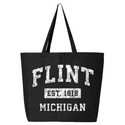 Flint Michigan Mi Vintage Established Sports 25L Jumbo Tote