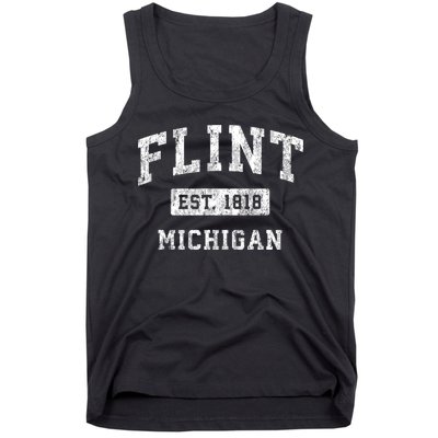 Flint Michigan Mi Vintage Established Sports Tank Top