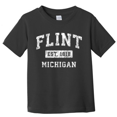 Flint Michigan Mi Vintage Established Sports Toddler T-Shirt