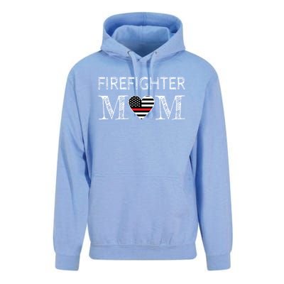 Firefighter Mom Mother Support The Thin Red Line Flag Son Gift Unisex Surf Hoodie