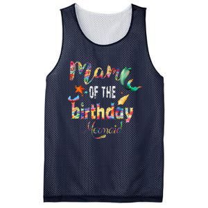 Family Matching Mommy Of The Birthday Mermaid Party Squad Mesh Reversible Basketball Jersey Tank