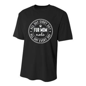 Fur Mom Mode White Youth Performance Sprint T-Shirt