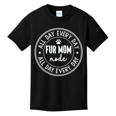 Fur Mom Mode White Kids T-Shirt