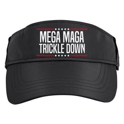 Funny MEGA MAGA Trickle Down Adult Drive Performance Visor