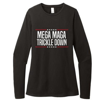 Funny MEGA MAGA Trickle Down Womens CVC Long Sleeve Shirt