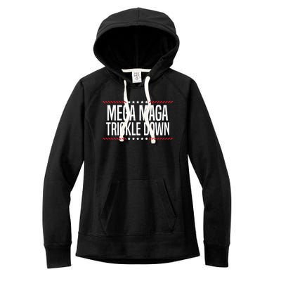 Funny MEGA MAGA Trickle Down Women's Fleece Hoodie