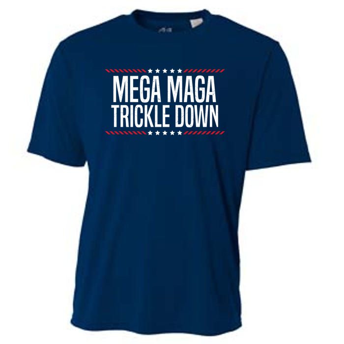 Funny MEGA MAGA Trickle Down Cooling Performance Crew T-Shirt