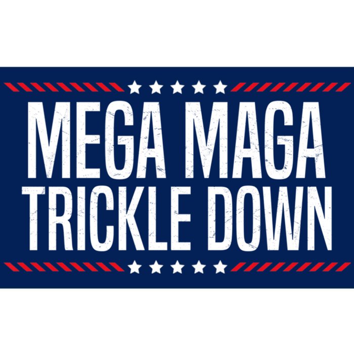 Funny MEGA MAGA Trickle Down Bumper Sticker