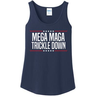 Funny MEGA MAGA Trickle Down Ladies Essential Tank