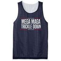 Funny MEGA MAGA Trickle Down Mesh Reversible Basketball Jersey Tank