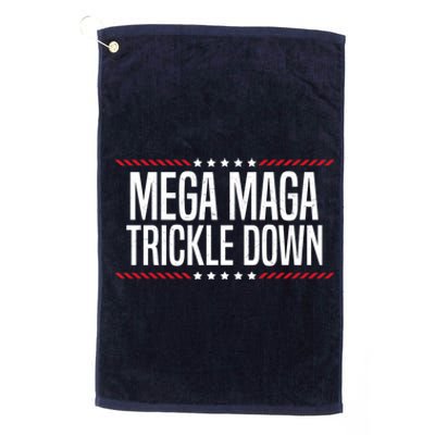 Funny MEGA MAGA Trickle Down Platinum Collection Golf Towel