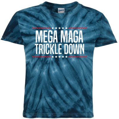 Funny MEGA MAGA Trickle Down Kids Tie-Dye T-Shirt