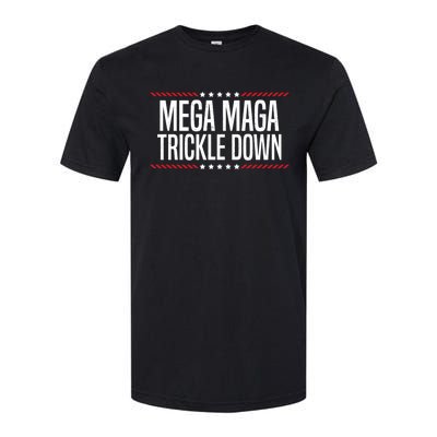 Funny MEGA MAGA Trickle Down Softstyle CVC T-Shirt