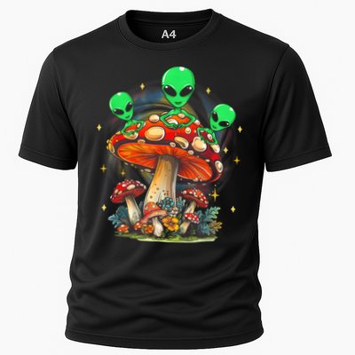 Funny Magic Mushroom Alien Trippy Shroom Lsdweed Acid Trip Performance Shirt