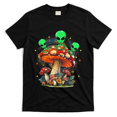 Funny Magic Mushroom Alien Trippy Shroom Lsdweed Acid Trip T-Shirt