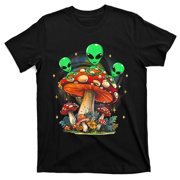 Funny Magic Mushroom Alien Trippy Shroom Lsdweed Acid Trip T-Shirt