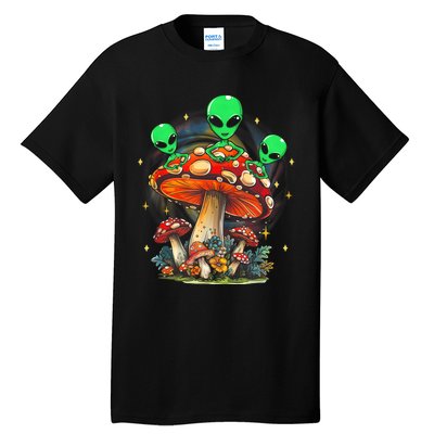 Funny Magic Mushroom Alien Trippy Shroom Lsdweed Acid Trip Tall T-Shirt