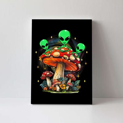 Funny Magic Mushroom Alien Trippy Shroom Lsdweed Acid Trip Canvas