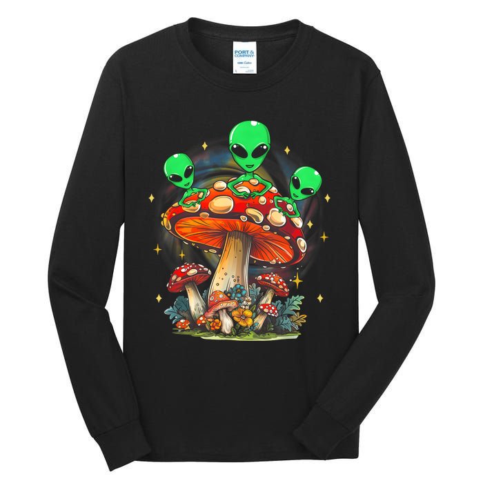 Funny Magic Mushroom Alien Trippy Shroom Lsdweed Acid Trip Tall Long Sleeve T-Shirt