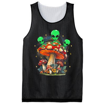 Funny Magic Mushroom Alien Trippy Shroom Lsdweed Acid Trip Mesh Reversible Basketball Jersey Tank