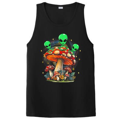 Funny Magic Mushroom Alien Trippy Shroom Lsdweed Acid Trip PosiCharge Competitor Tank