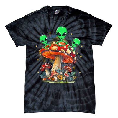 Funny Magic Mushroom Alien Trippy Shroom Lsdweed Acid Trip Tie-Dye T-Shirt