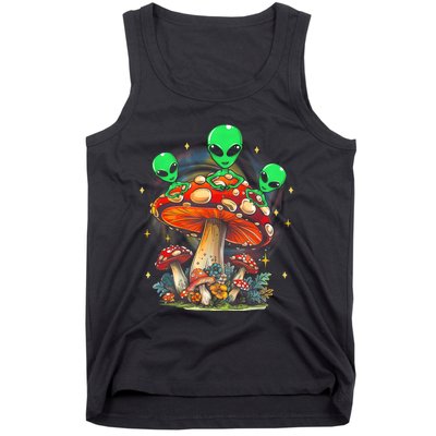 Funny Magic Mushroom Alien Trippy Shroom Lsdweed Acid Trip Tank Top