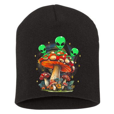 Funny Magic Mushroom Alien Trippy Shroom Lsdweed Acid Trip Short Acrylic Beanie