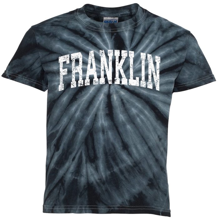 Franklin Massachusetts MA Vintage Athletic Sports Kids Tie-Dye T-Shirt