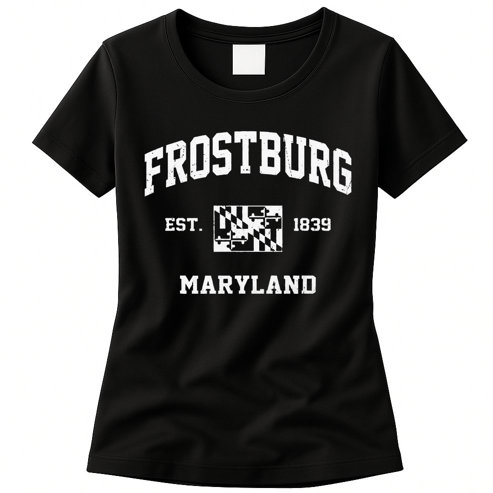 Frostburg Maryland MD Vintage State Athletic Style Womens T-Shirt