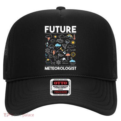 Future Meteorologist Meteorology Weather Forecast Clouds High Crown Mesh Back Trucker Hat