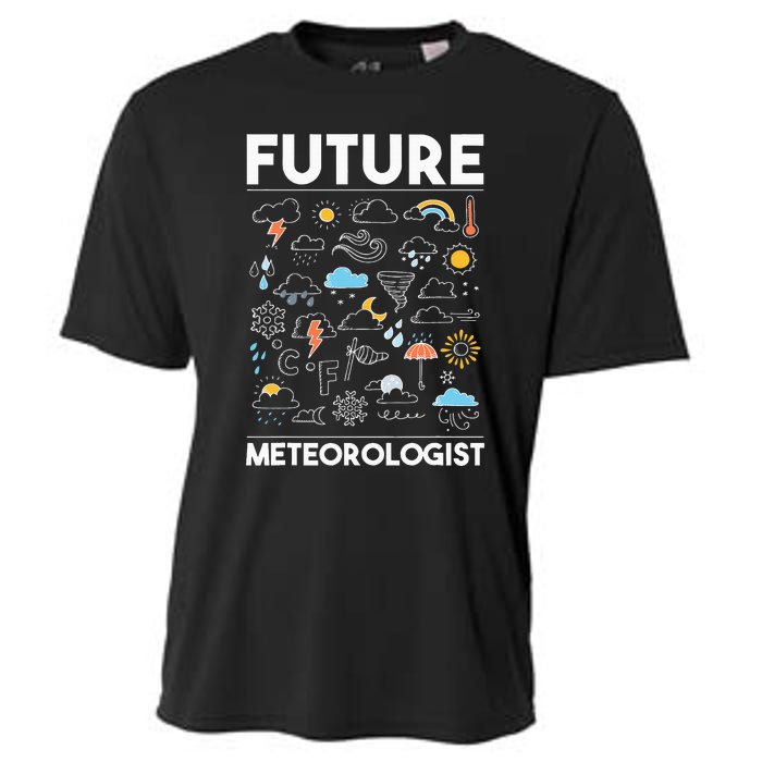 Future Meteorologist Meteorology Weather Forecast Clouds Cooling Performance Crew T-Shirt