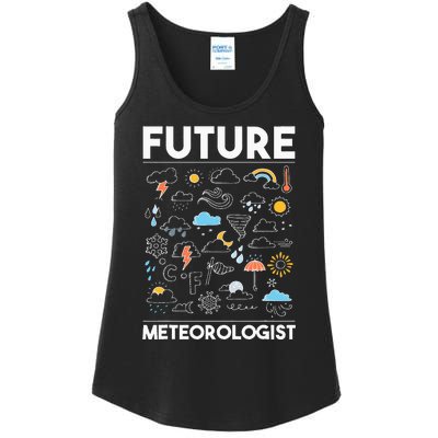 Future Meteorologist Meteorology Weather Forecast Clouds Ladies Essential Tank