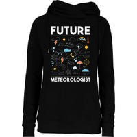 Future Meteorologist Meteorology Weather Forecast Clouds Womens Funnel Neck Pullover Hood