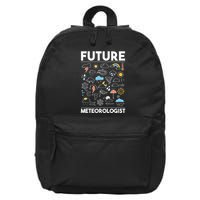 Future Meteorologist Meteorology Weather Forecast Clouds 16 in Basic Backpack