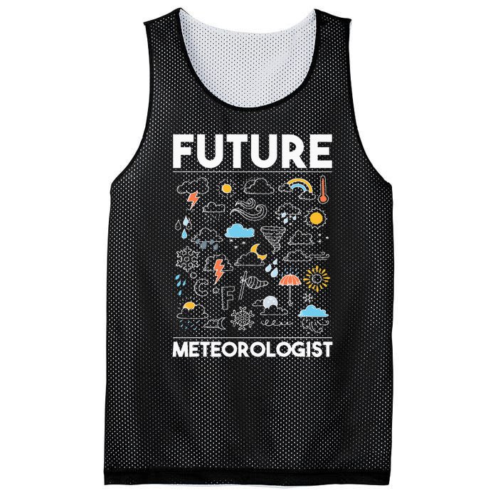 Future Meteorologist Meteorology Weather Forecast Clouds Mesh Reversible Basketball Jersey Tank