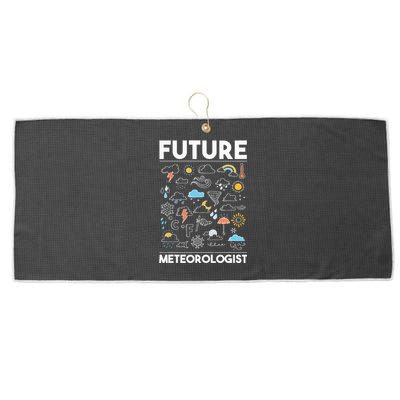 Future Meteorologist Meteorology Weather Forecast Clouds Large Microfiber Waffle Golf Towel