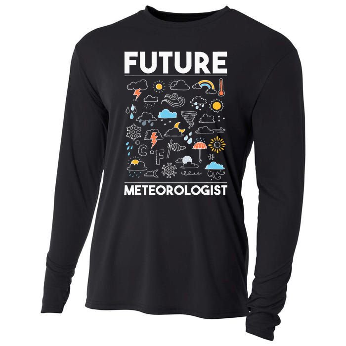 Future Meteorologist Meteorology Weather Forecast Clouds Cooling Performance Long Sleeve Crew