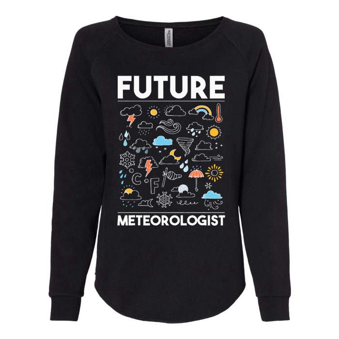 Future Meteorologist Meteorology Weather Forecast Clouds Womens California Wash Sweatshirt