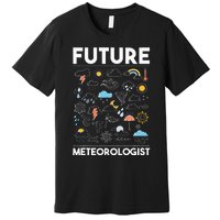 Future Meteorologist Meteorology Weather Forecast Clouds Premium T-Shirt