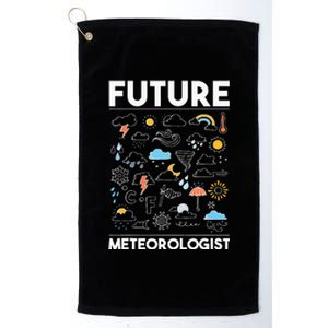 Future Meteorologist Meteorology Weather Forecast Clouds Platinum Collection Golf Towel