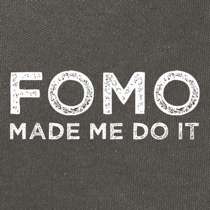 Fomo Made Me Do It Fear Of Missing Out Meme Funny Cotton Canvas Backpack
