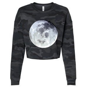 Full Moon Moon Phases Astrology Cropped Pullover Crew