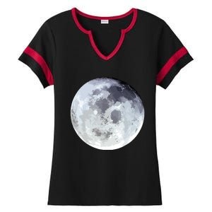 Full Moon Moon Phases Astrology Ladies Halftime Notch Neck Tee